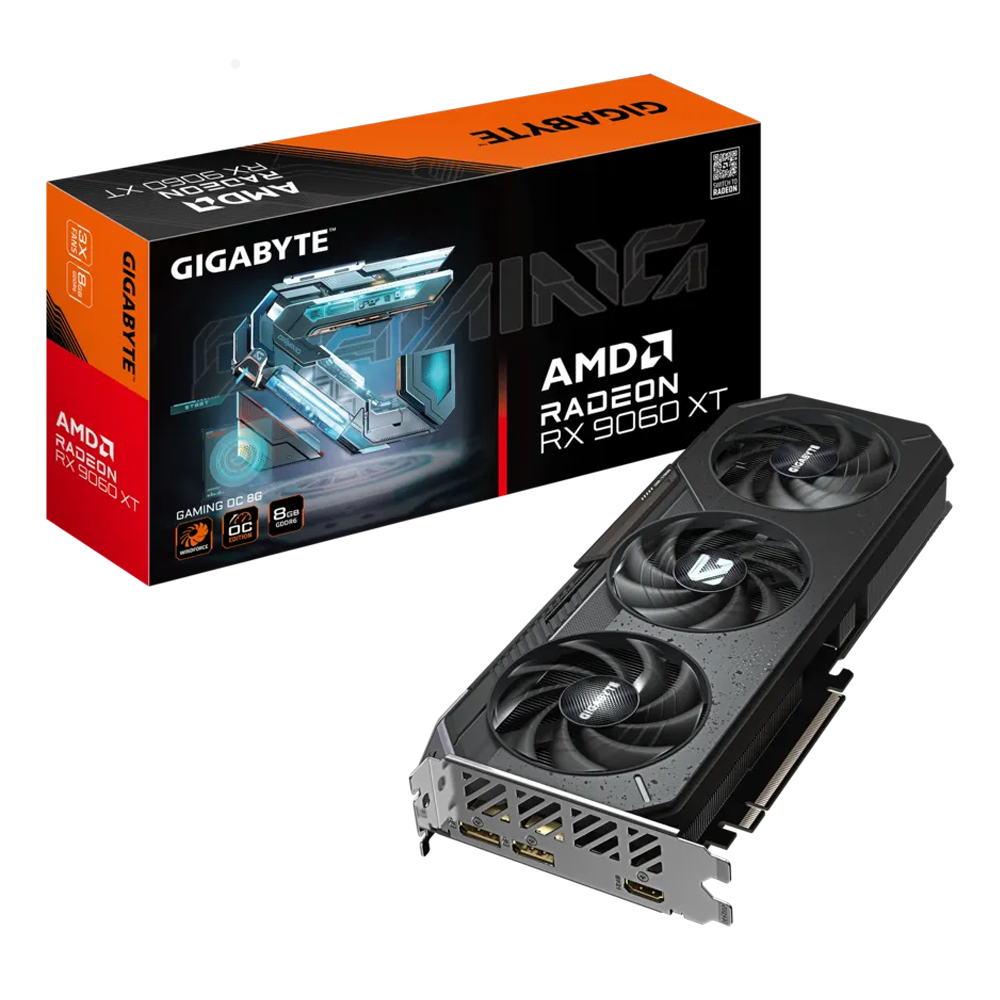 tarjeta de video gigabyte amd radeon RX 9060xt 8gb